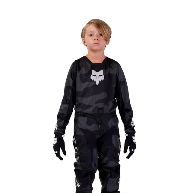 Maillot de motocross Fox Racing YOUTH 180 BNKR Black Camo - L