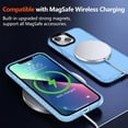 thumbnail image 4 of Magnetic for iPhone 14, iPhone 13 Case [Compatible with MagSafe] [2Pcs Screen Protector] Hard Translucent Matte Back Soft TPU Bumper Slim Fit Shockproof Phone Case for iPhone 13/14, Sky Blue, 4 of 16