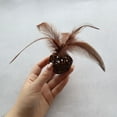 thumbnail image 5 of SSZMDLB under $5 Cat Chew Toy, Cat Toy, Natural Rattan Woven Ball, Feather Attached Interactive Play, Chew Teething Exercise, Indoor Kitten Entertainment, Bell Sound Inside, 5 of 7