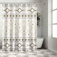 thumbnail image 3 of Shower Curtain Boho Geometric Shower Curtains for Bathroom Decor Bohemian Style Shower Curtain Sets with Hooks Waterproof Fabric Bath Curtain Small Stall 36" X 72", 3 of 6
