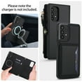 thumbnail image 3 of Dteck Detachable Wallet Case for Samsung Galaxy A53 5G,Magnetic Leather Case 2 in 1 Card Slots Pocket Compatible with MagSafe Shockproof Cover with Wrist Strap/Shoulder Strap,Black, 3 of 8