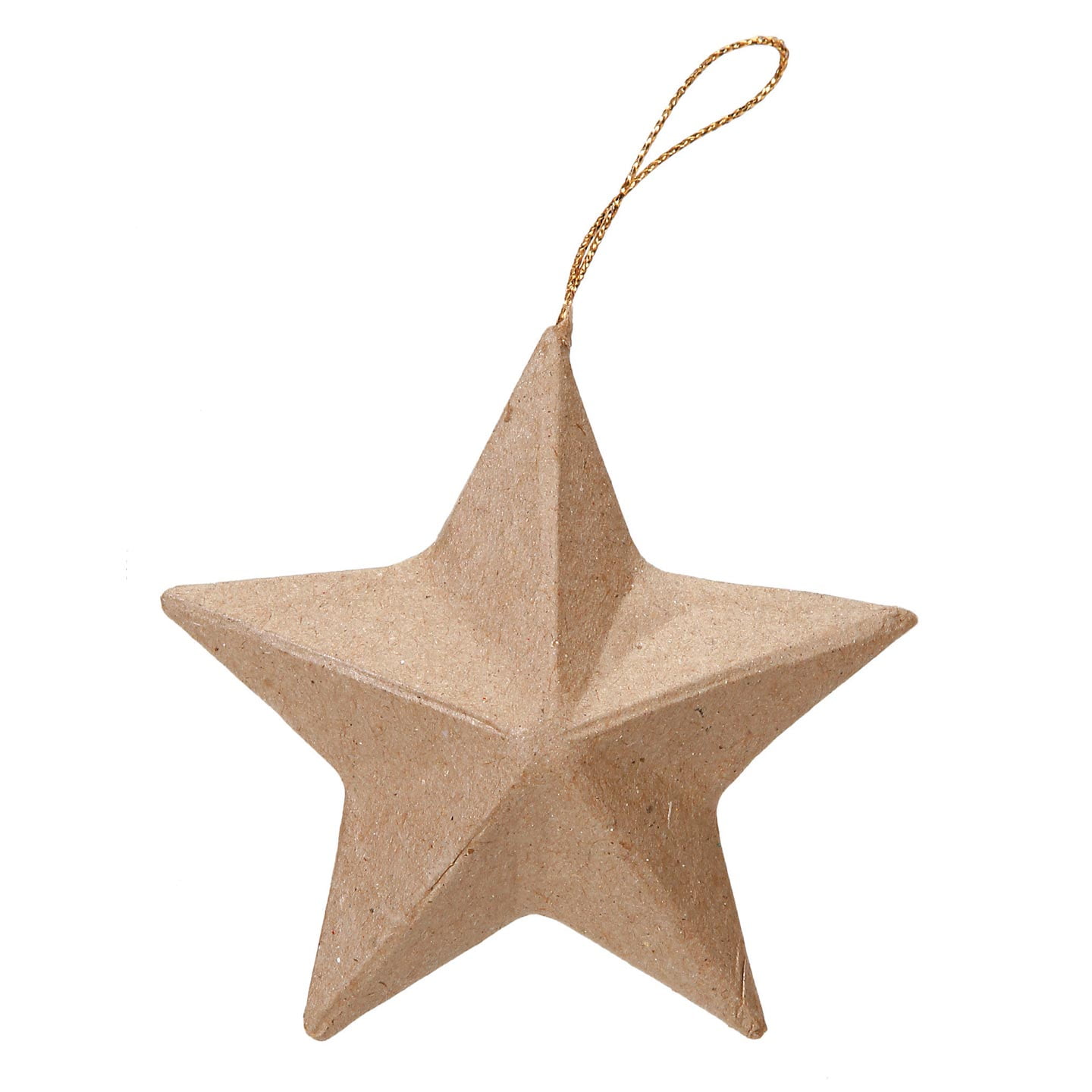 Paper Mache Star Ornament 3.25 inches