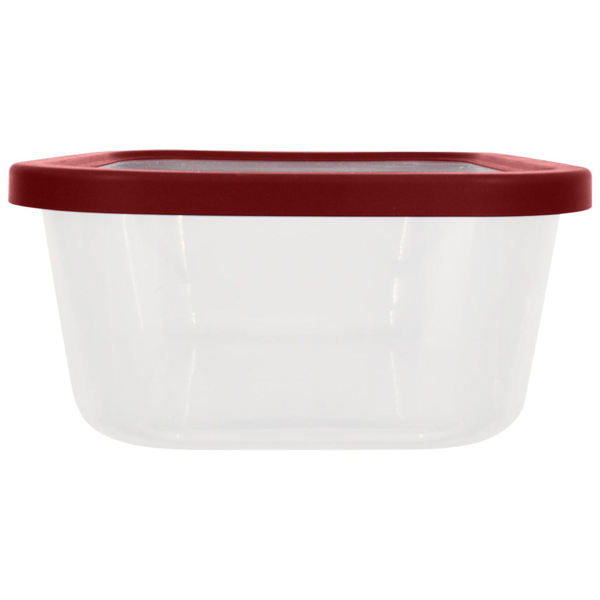 Mainstays Plastic Durable Food Storage Container Set, Red, 6pcs