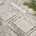 thumbnail image 6 of Nourison Glam Geometric Ivory/Grey 9' x 12' Area Rug (9x12), 6 of 9