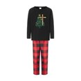 thumbnail image 2 of Christmas Family Matching Pajamas Christmas Tree Print Top Elastic Plaid Pants for Loungewear, 2 of 10