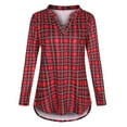 thumbnail image 2 of DPTALR Women Maternity Long Sleeve Plaid Print Nursing Tops Blouse For Breastfeeding, 2 of 8