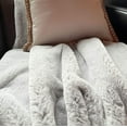 thumbnail image 5 of ORINOVA Grey Shag Runner Fuzzy Rug For Bedroom Faux Rabbit Washable Fluffy Fur Nursery Rugs For Living Room Cute Room 2x4 Rug, 5 of 9