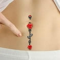 thumbnail image 6 of Belly Button 14G Barbell Belly Piercing Jewelry for Halloween Christmas Flower, 6 of 9