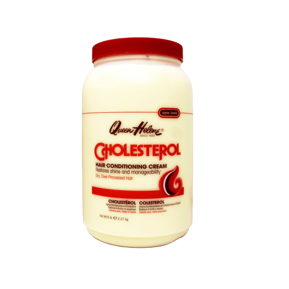 Queen Helene Cholesterol, Hair Conditioning Cream, Restores Shine and Manageability, for Dry, Over-Processed Hair, 5 Pounds (2.27 kg)