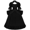 thumbnail image 2 of Jsaierl Women's Halloween Costumes Retro Medieval Elegant Goth Plus Size Dresses Adult Costumes Peasant 1800s Ball Gown Renaissance Dress, 2 of 8