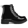 thumbnail image 3 of LuckLilac Kids Combat Boots Girls Classic Ankle Booties Side Zipper Waterproof Shoes for School Outdoor,Black 1M, 3 of 7