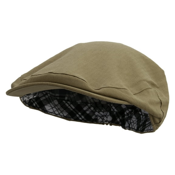 Big Size Cotton Herringbone Stitch Ivy Cap - Khaki XL-2XL