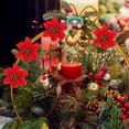 thumbnail image 4 of OULII 10Pcs Traditional Holiday Decor Artificial Xmas Flower Sequins Fabric for Festivals, 4 of 8