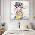 thumbnail image 4 of Hello Spring Wall Art Painting on Canvas, Purple Floral Botanical Coffee Cups Canvas Art Home Prints Wall Art Framed Modern Artwork for Living Room Bedroom Wall Decor 20x20in, 4 of 9