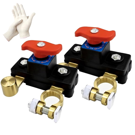 Universal Battery Disconnect & Leak Protector, Instant Power Isolation, Zero Battery Drain, Corta Corriente para Auto, Secure Install A Smart Safeguard That Keeps Vehicle Ready and Protected (2PCS/C)