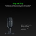 thumbnail image 4 of Razer Seiren Mini USB Condenser Microphone USB Powered Smart Noise Reduction Built-in Shock Mount for Live Broadcast/Song Recording Compatible for Windows/Mac, 4 of 10