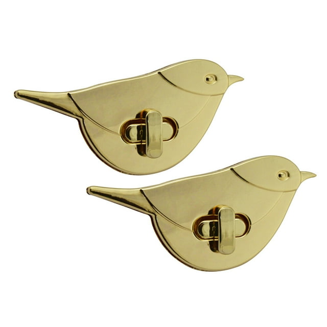 EeaseMX 2 cierres con diseño de pájaro para monederos, bolsos, carteras, etc. (dorados)