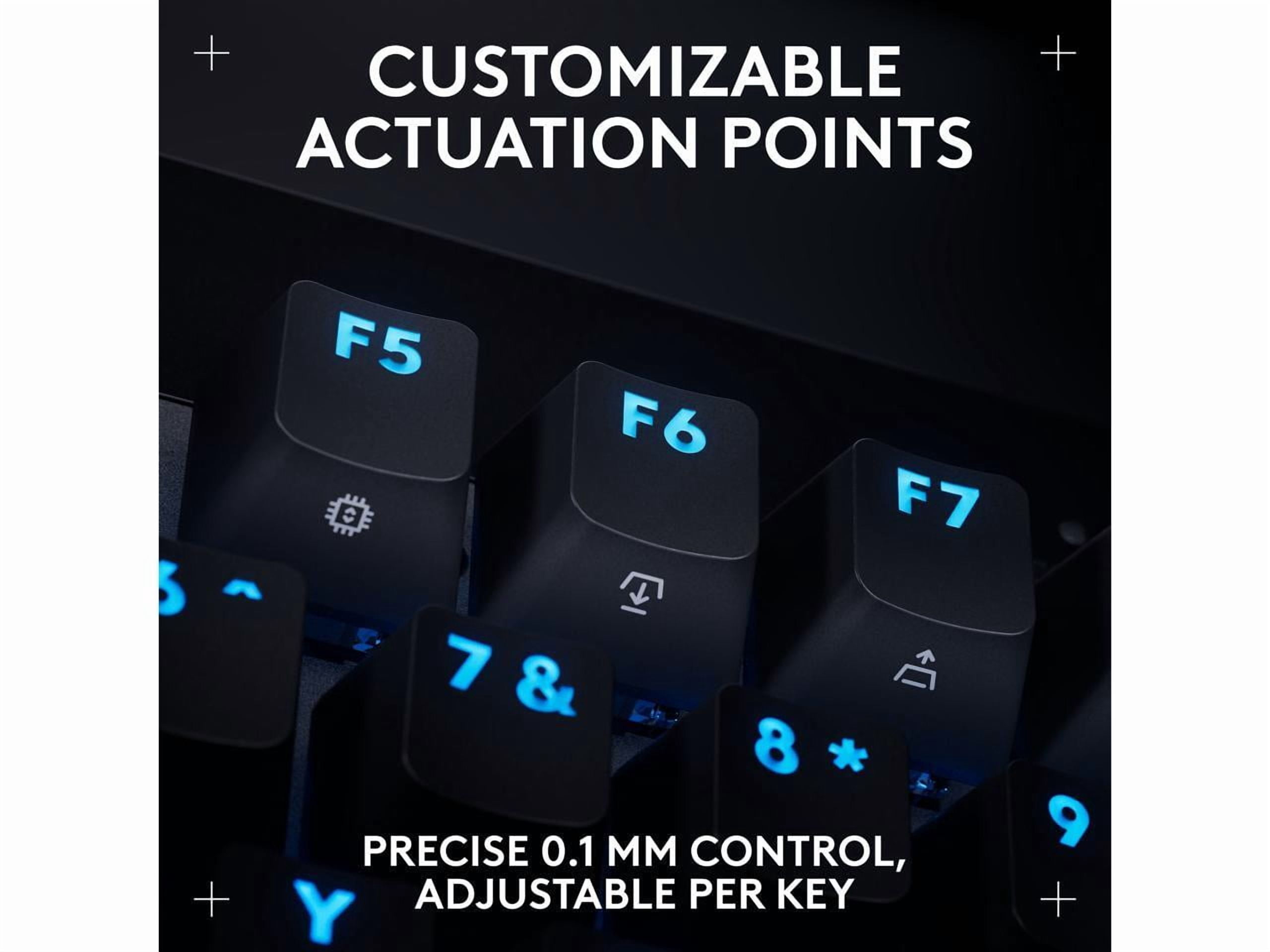 Logitech G PRO X TKL RAPID Tenkeyless Wired Gaming Keyboard With Magnetic Analog Switches, Rapid Trigger Mode, Adjustable Actuation, and Customizable RGB Lighting, Black - Cable Connectivity - USB