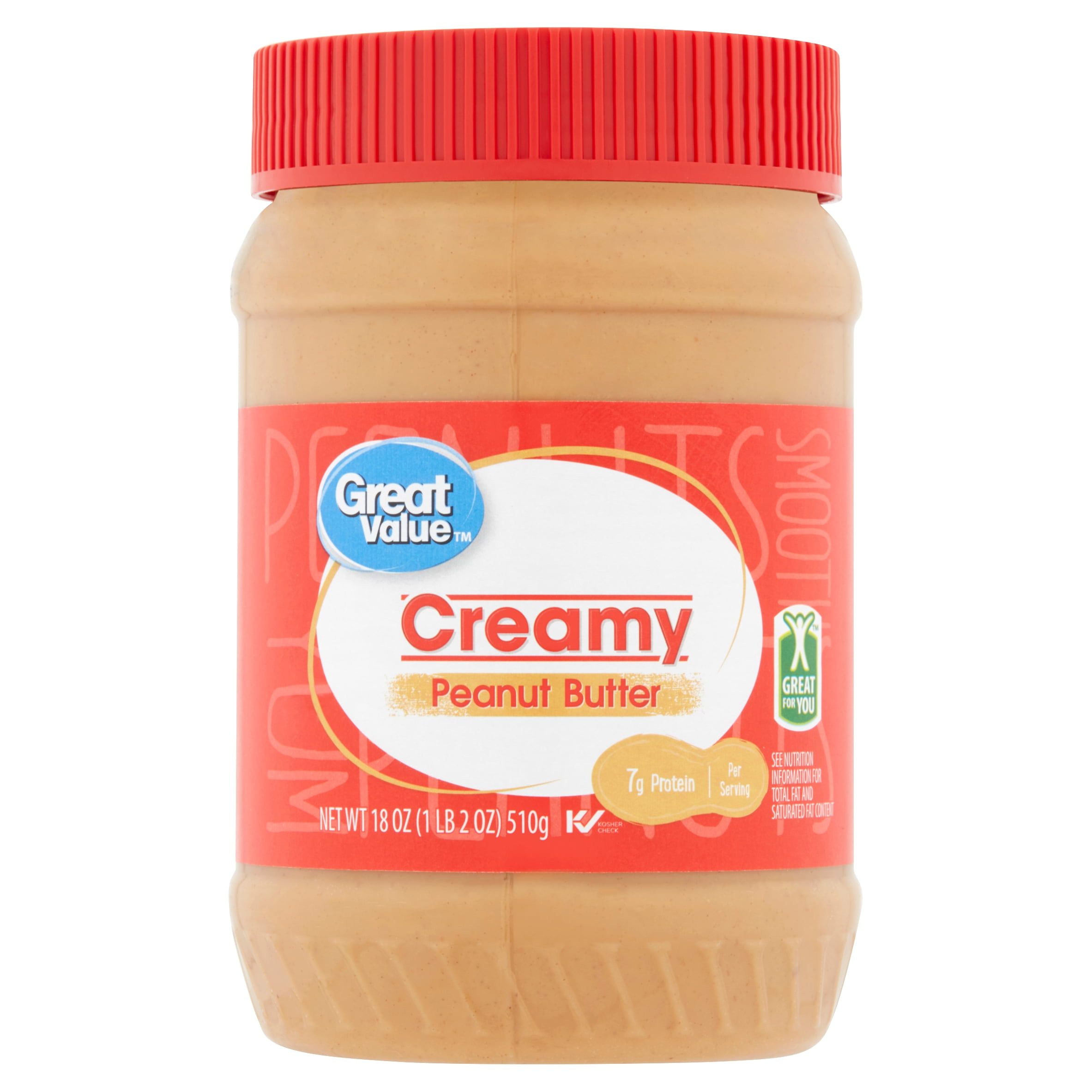 Great Value Smooth Peanut Butter 18 ounces