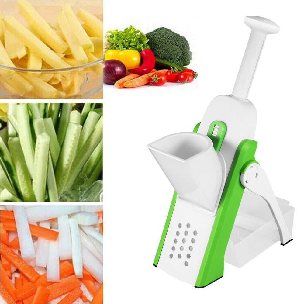 Delicacy Brand 4 in 1 Safe Slice Mandoline Slicer for Kitchen Food Chopper Vegetable Cutter, Julienne Slicer Cutter Veggie Chopper, White
