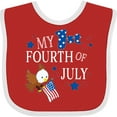 thumbnail image 3 of Inktastic My First Fourth of July Eagle Boys or Girls Baby Bib, 3 of 4