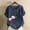 Navy-78, variant on Short Sleeve Womens Tops Plus Size Women's Plus Size Floral Print T-Shirt Linen-Look Button Detail Top