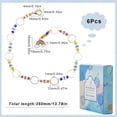 thumbnail image 2 of 1 Box 6Pcs Knitting Chain Row Counters Cute Number 0-9 Beads Locking Crochet Stitch Marker Charms Enamel Rainbow Charm Removable Row Counting with, 2 of 5