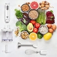 thumbnail image 2 of Moss & Stone Hand Blender With Egg Whisk & Chopper, Powerful 300 Watt - Stick Blender, Hand Mixer Set Stainless Steel Shaft & Blades, White Handheld Blender With Ergonomic Handle, 2 of 7