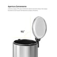 thumbnail image 5 of Bote de basura EKO Serene 5L acero inoxidable con cubo interior cierre suave, 5 of 5