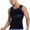 Navy, variant on Men's Compression Tank Top Slimming Body Shaper Vest Breathable Mesh Design For Workout Fitness And Everyday Wear,Size S-3XL
