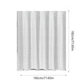 thumbnail image 3 of ajkijo Bohemian Solid Color Polyester Shower Curtain with Waterproof Design, Elegant Bathroom Decor White, 3 of 6