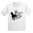 thumbnail image 3 of Inktastic Live Like Someone Left the Gate Open Horse Silhouette Youth T-Shirt, 3 of 5