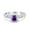 Amethyst CZ, variant on Halo Round Engagement Bridal Ring CZ 925 Sterling Silver Size 4