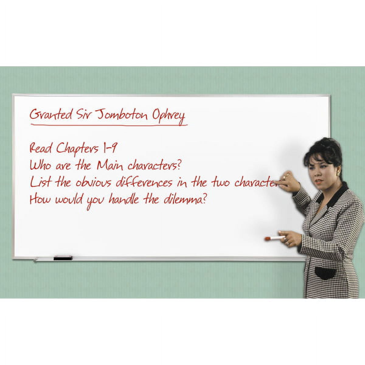 Ghent 24.0" x 36.0" Silver Aluminum Frame Non-Magnetic Whiteboard