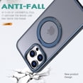 thumbnail image 5 of For iPhone 12 Pro Max Case Magnetic, Compatible with Magsafe Matte Back Cover Rotating Kickstand Bumper Rugged Phone Case Cover for Apple iPhone 12 Pro Max, Blue, 5 of 6