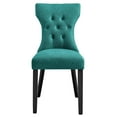 thumbnail image 6 of Side Dining Chair, Teal Blue, Fabric, Kitchen Cafe Bistro Hospitality Restaurant, Modern Contemporary HB32571, 6 of 8