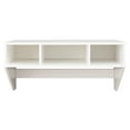 thumbnail image 6 of Basicwise Wall-Mounted Computer Desk with Storage Shelves Floating Laptop Table for Home Office or Study Room Foldable Workstation with Compartments for Books Office Supplies and Decor, White Finish, 6 of 10