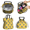 thumbnail image 2 of Pioneer Flower Floral Print Pattern Drawstring Insulated Lunch Bag for Women, Stain-Resistant Large Lunch Tote with Multi-Pockets for Work Office, 2 of 6