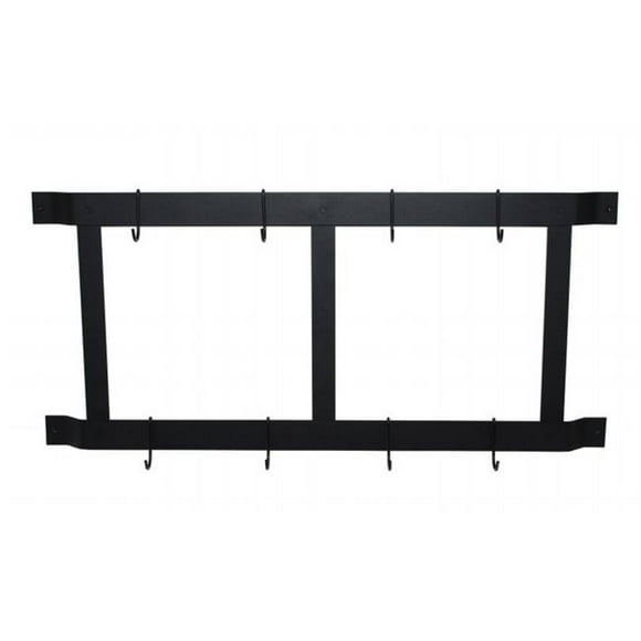 Rogar 1910 Ultimate Wall Mounted Pot Rack Vertical & Horizontal in Black