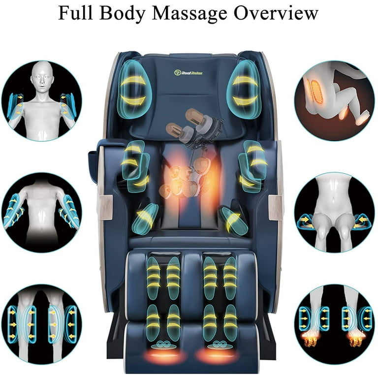 Real Relax Massage Chair Full Body Zero Gravity Shiatsu Recliner