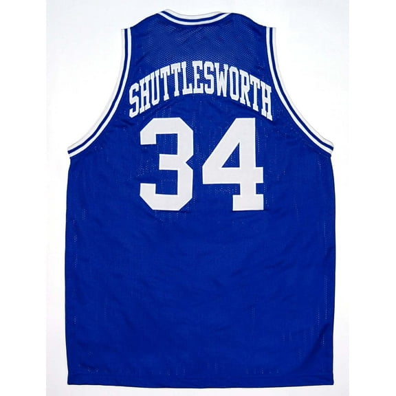 Jesus Shuttlesworth #34 Lincoln Blue Basketball Jersey