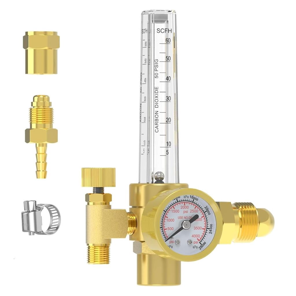 CEORPER Argon CO2 Welder Regulator with American CGA580 Connection for Metal Fabrication