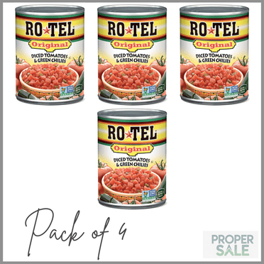 ROTEL Original Diced Tomatoes and Green Chilies, 10 oz ( PACK OF 4 )