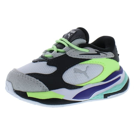 Puma RS Fast Spring Break Alternate Closure Infant/Toddler Shoes Size 8, Color: White/Gray/Phantom Black