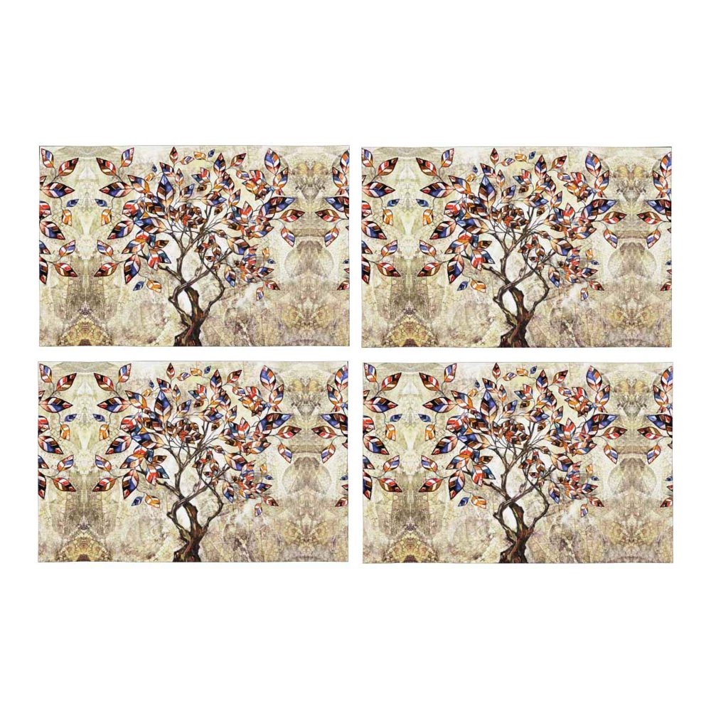 MKHERT Abstract Tree of Life Placemats Table Mats for Dining Room