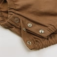 thumbnail image 6 of Kwasome Kid Rompers For Girls Toddler Solid Color Outfits Girls Boys Sweatshirt Tops Romper Cute Clothes Brown Cute Kid Rompers For Girls 9-12 Months, 6 of 8