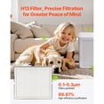 thumbnail image 2 of KFFKFF Air Purifier Replacement Filter, H13, 3-in-1 Compact & Lightweight Replacement Filter with Sturdy PET Pre-Filter, Easy-to-Grab Purifier Filter with Activated Carbon, 2 of 9