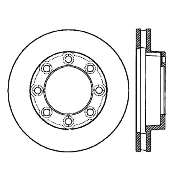 Centric Parts Disc Brake Rotor P/N:127.66003R Fits select: 1990-1993 DODGE W-SERIES, 1986 CHEVROLET D30