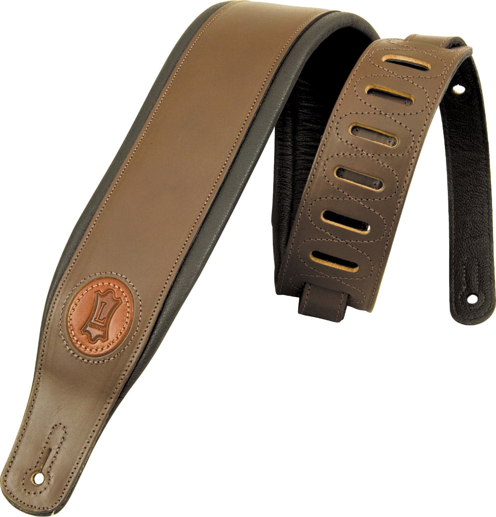 Levy's Boot Leather Guitar Strap Dark Brown 