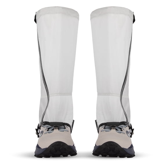 Long Outdoor Gaiters with Adjustable Strap and Zipper Anti Tear Fabric Leg Guards For Snow Mud Windproof Protective